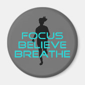 Focus Believe Breathe Aqua Magneet (Voorkant)