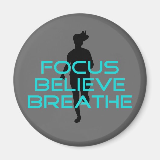 Focus Believe Breathe Aqua Magneet (Voorkant)
