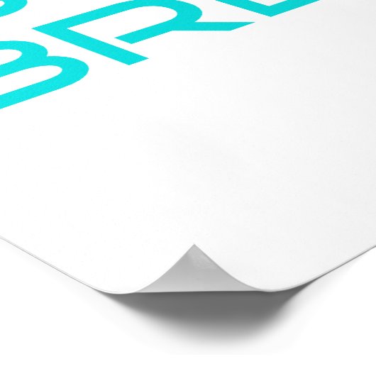 Focus Believe Breathe Aqua Poster (Hoek)