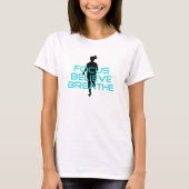 Focus Believe Breathe Aqua T-shirt (Voorkant)