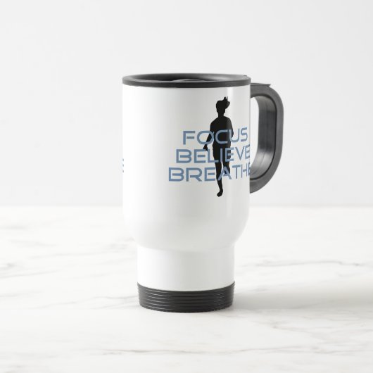 Focus Believe Breathe Blue T-shirts Reisbeker (Voorkant rechts)