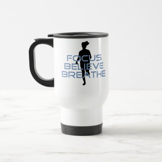 Focus Believe Breathe Blue T-shirts Reisbeker (Links)