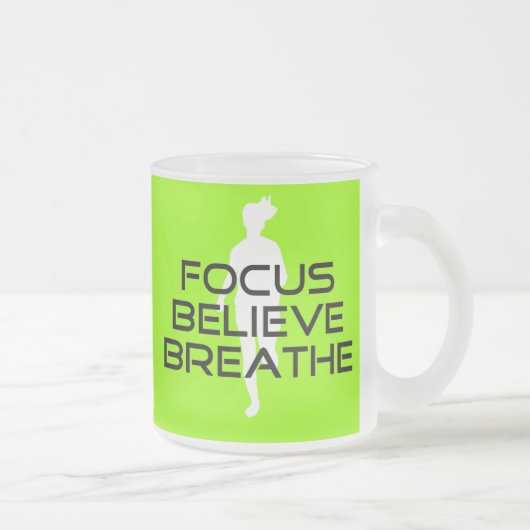 Focus Believe Breathe Matglas Koffiemok (Rechts)