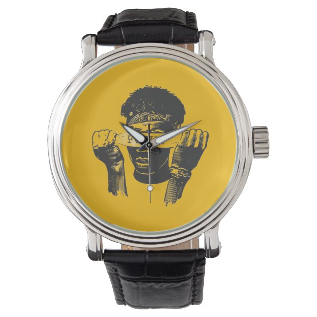 Focus Blindfold Motivational Street Art Illustrati Horloge (Voorkant)