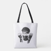 Focus Blindfold Motivational Street Art Illustrati Tote Bag (Achterkant)