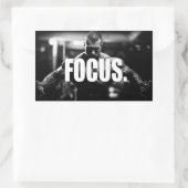 FOCUS - "Body building" Motivatie Rechthoekige Sticker (Tas)