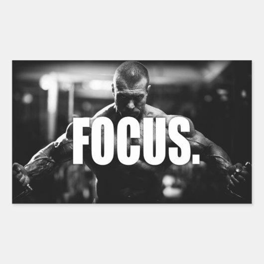 FOCUS - "Body building" Motivatie Rechthoekige Sticker (Voorkant)