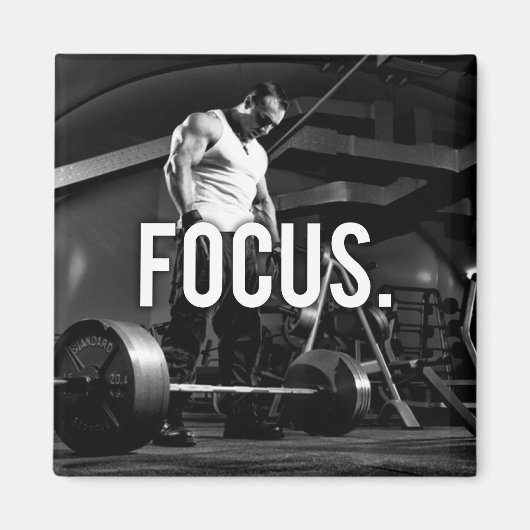 FOCUS - "Body building" Workout Motivatie Magneet (Voorkant)
