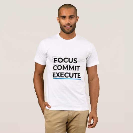 Focus Commit Execute Tech T-Shirt (Voorkant volledig)