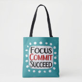 Focus Commit Succeed-Canvas tas (Voorkant)