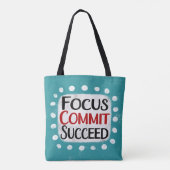 Focus Commit Succeed-Canvas tas (Achterkant)
