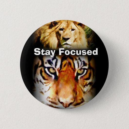 Focus & Courage_ Ronde Button 5,7 Cm (Voorkant)