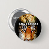 Focus & Courage_ Ronde Button 5,7 Cm (Voorkant /achterkant)