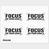 Focus Distraction Quottes Inspirerend Quote Art Rechthoekige Sticker (Vel)
