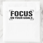 Focus Distraction Quottes Inspirerend Quote Art Rechthoekige Sticker (Tas)