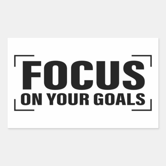 Focus Distraction Quottes Inspirerend Quote Art Rechthoekige Sticker (Voorkant)