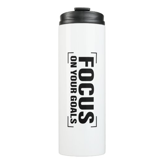 Focus Distraction Quottes Inspirerend Quote Art Thermosbeker (Voorkant)