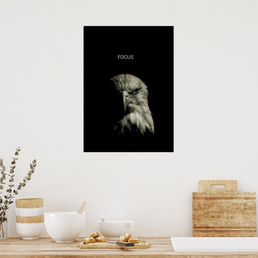 FOCUS – Eagle-Inspired Motivation Poster (Keuken)