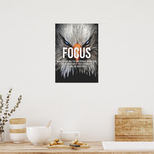 FOCUS - Eagle Motivatie Poster (Keuken)