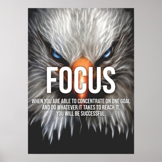FOCUS - Eagle Motivatie Poster (Voorkant)