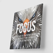 FOCUS - Eagle Motivatie Vierkante Klok (Hoek)
