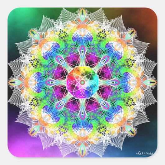 Focus en Creëer Vierkante Sticker (Voorkant)