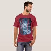 Focus en krachtig visueel blauw ontwerp Target Loc T-shirt (Voorkant volledig)