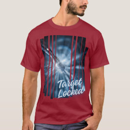 Focus en krachtig visueel blauw ontwerp Target Loc T-shirt