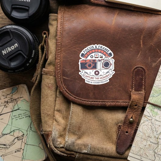 Focus & Frame: Visual Storyteller Photography Sticker