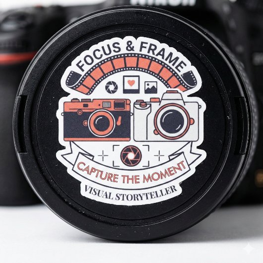Focus & Frame: Visual Storyteller Photography Sticker