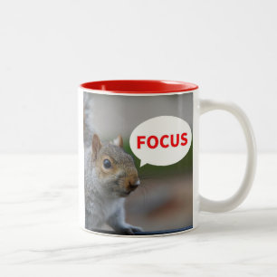 Focus. Geen gekibbel Tweekleurige Koffiemok