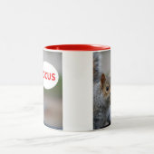 Focus. Geen gekibbel Tweekleurige Koffiemok (Center)