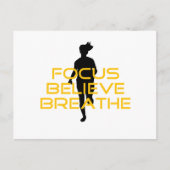 Focus gelooft Breathe Yellow Running Fitness Briefkaart (Voorkant)
