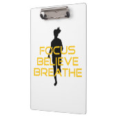 Focus gelooft Breathe Yellow Running Fitness Klembord (Links)