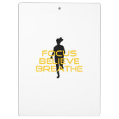 Focus gelooft Breathe Yellow Running Fitness Klembord (Achterkant)