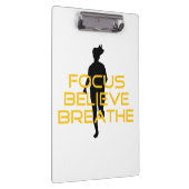 Focus gelooft Breathe Yellow Running Fitness Klembord (Rechts)