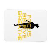 Focus gelooft Breathe Yellow Running Fitness Magneet (Horizontaal)