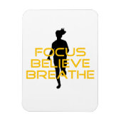 Focus gelooft Breathe Yellow Running Fitness Magneet (Verticaal)