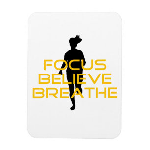 Focus gelooft Breathe Yellow Running Fitness Magneet