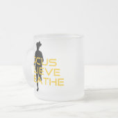 Focus gelooft Breathe Yellow Running Fitness Matglas Koffiemok (Voorkant links)