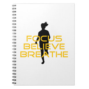 Focus gelooft Breathe Yellow Running Fitness Notitieboek