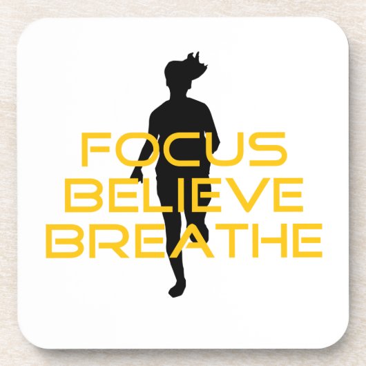 Focus gelooft Breathe Yellow Running Fitness Onderzetter (Voorkant)