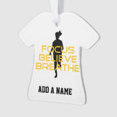 Focus gelooft Breathe Yellow Running Fitness Ornament (voorkant)