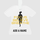 Focus gelooft Breathe Yellow Running Fitness Ornament (voorkant)