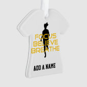 Focus gelooft Breathe Yellow Running Fitness Ornament (voorkant)
