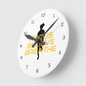 Focus gelooft Breathe Yellow Running Fitness Ronde Klok (Hoek)