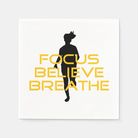 Focus gelooft Breathe Yellow Running Fitness Servetten (Voorkant)