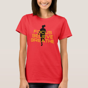 Focus gelooft Breathe Yellow Running Fitness T-shirt