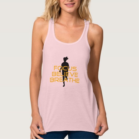 Focus gelooft Breathe Yellow Running Fitness Tanktop (Voorkant)