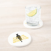 Focus gelooft Breathe Yellow Running Fitness Zandsteen Onderzetter (Zijkant)